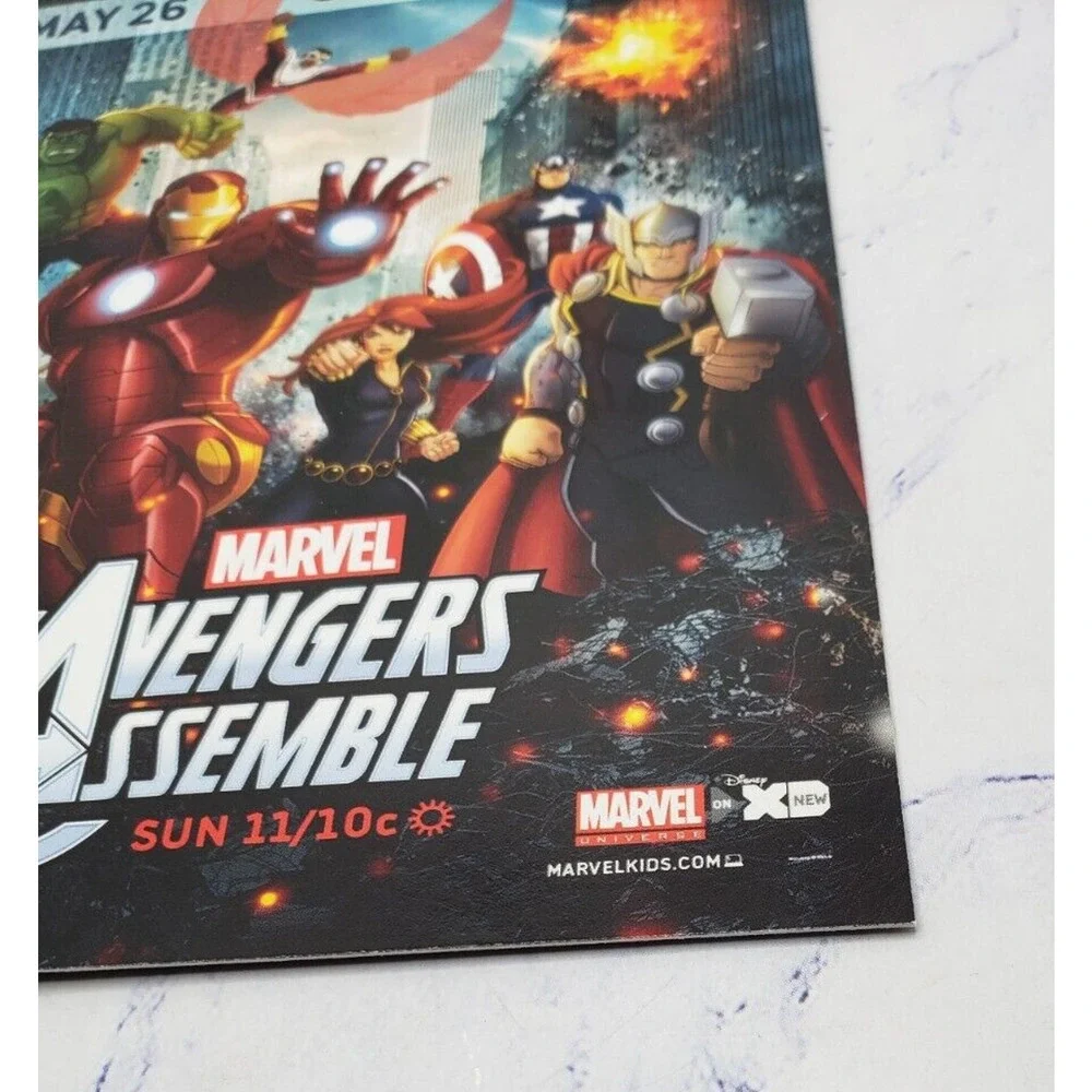 Marvel Animation Avengers Assemble 2013 Disney XD Promo Card Iron Man Hulk